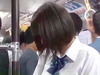 Japanese teen getting fucked by ruthless groper on Tokyo public bus is XXX dream come true!